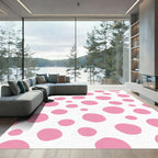 Pink Dot Scattered Composition Rug
