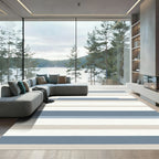 Coastal Striped Horizontal Lines Rug