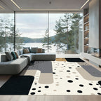 Abstract Organic Shapes Polka Dot Rug