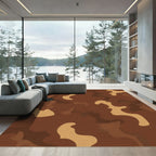 Earthy Camo Abstract Organic Rug