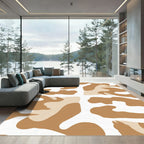 Neutral Camouflage Blended Shapes Rug