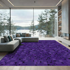Deep Purple Pixelated Square Rug