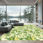 Verdant Green Floral Meadow Rug