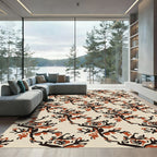 Rustic Sepia Branch Tree Harmony Rug