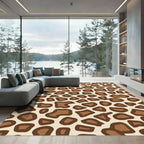 Brown Spots Animal Print Rug