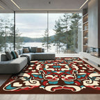 Retro Abstract Psychedelic Swirl Rug