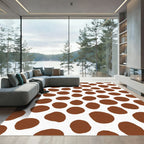 Deep Brown Spotty Contemporary Rug