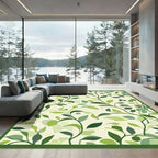 Verdant Green Leafy Vines Rug
