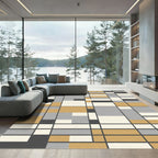 Bold Geometric Modern Grid Rug