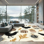 Farmhouse Rooster Chicken Barn Graphic Rug