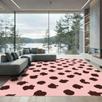 Pink Brown Spotty Scatter Rug