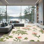 Peony Garden Floral Cream Rug