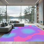 Abstract Swirls Pink Blue Purple Rug
