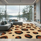 Brown Black Animal Print Spots Rug