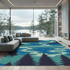 Blue River Forest Animals Rug