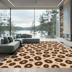 Brown Taupe Spotted Organic Forms Rug