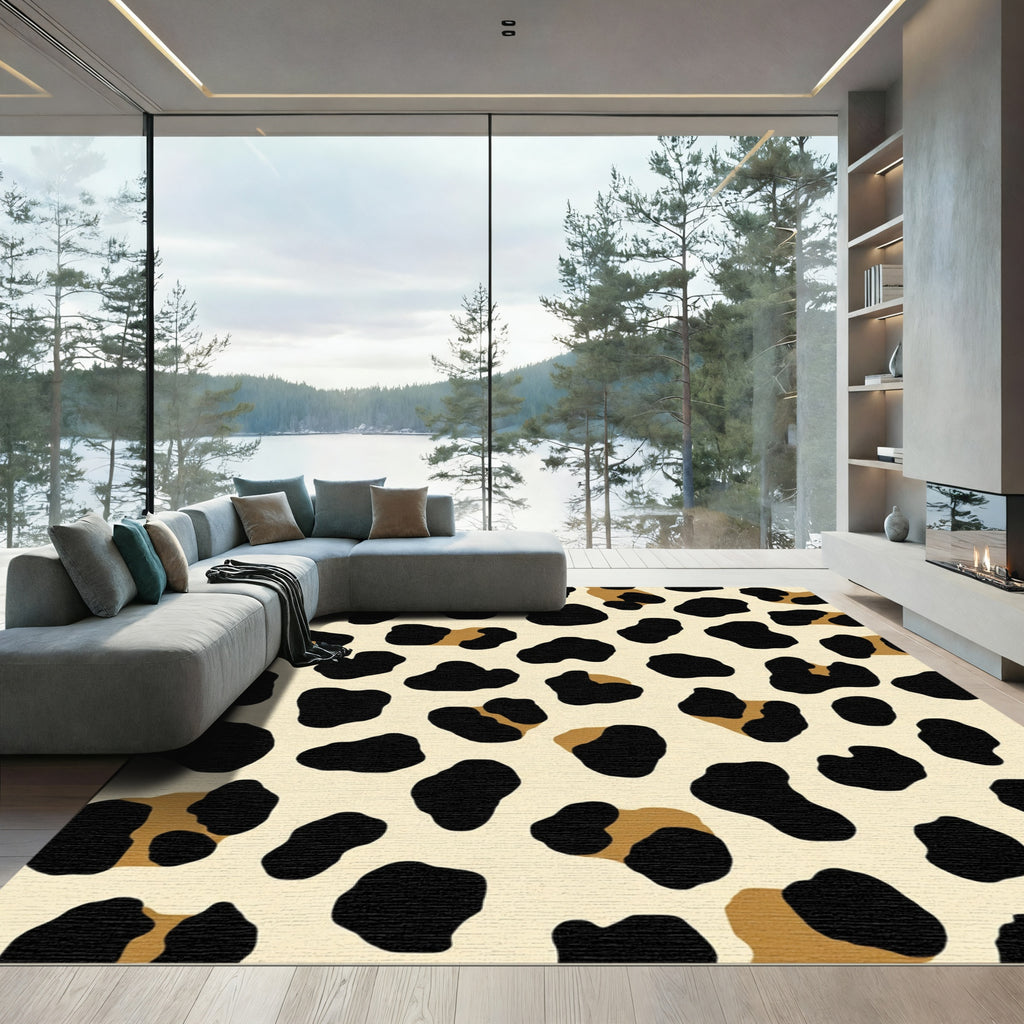 Bold Leopard Print Spots Rug