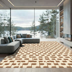 Brown Note Musical Pattern Rug