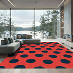 Bold Red Circles Rug