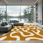 Earthy Organic Wavy Abstract Rug