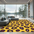 Bold Yellow Leopard Spots Rug