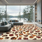 Warm Tones Leopard Spot Composition Rug