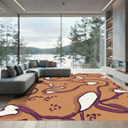 Amber Organic Swirl Flow Rug
