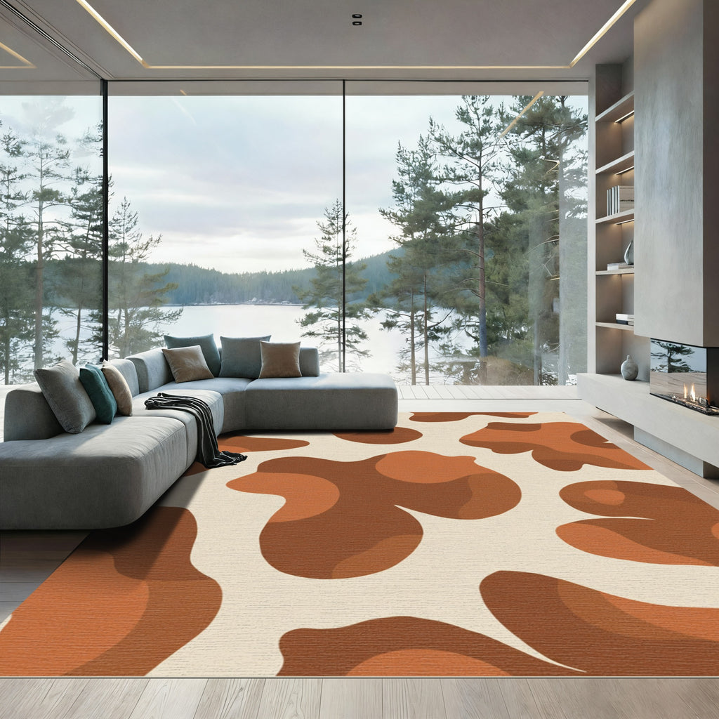 Earthy Tones Organic Blob Rug
