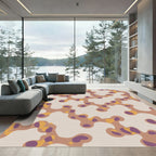 Abstract Organic Coral Shape Rug