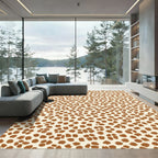 Tan Brown Spotted Animal Hide Rug