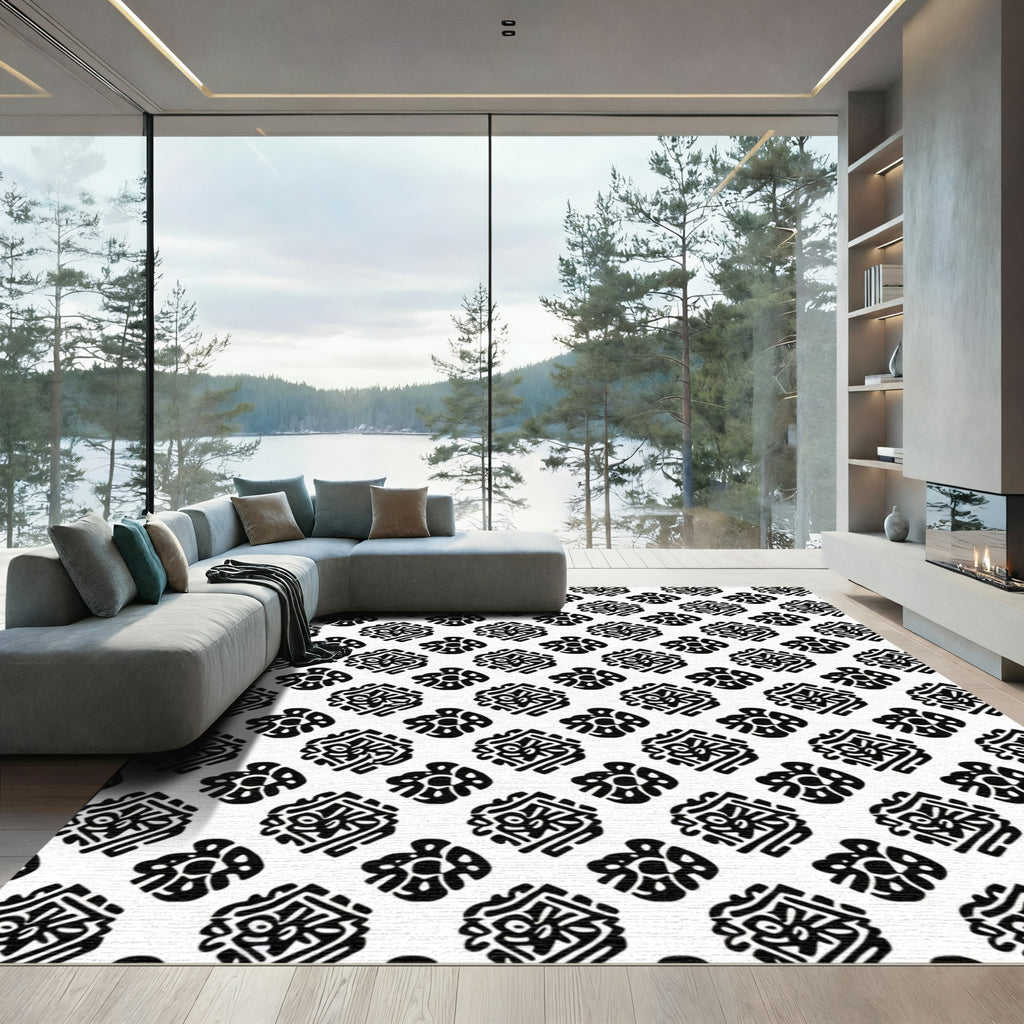 Bold Tribal Diamond and Circle Rug