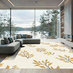 Autumn Leaf Branches Cream Rug