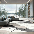 Mono Wave Organic Flow Rug