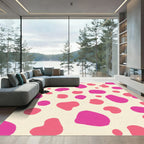Pink and Coral Blob Scatter Rug