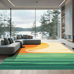 Golden Sunset Horizon Waves Rug