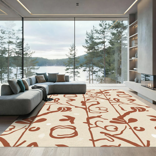 Brown Abstract Willow Grove Rug