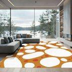 Terra Cotta Abstract Organic Shape Rug