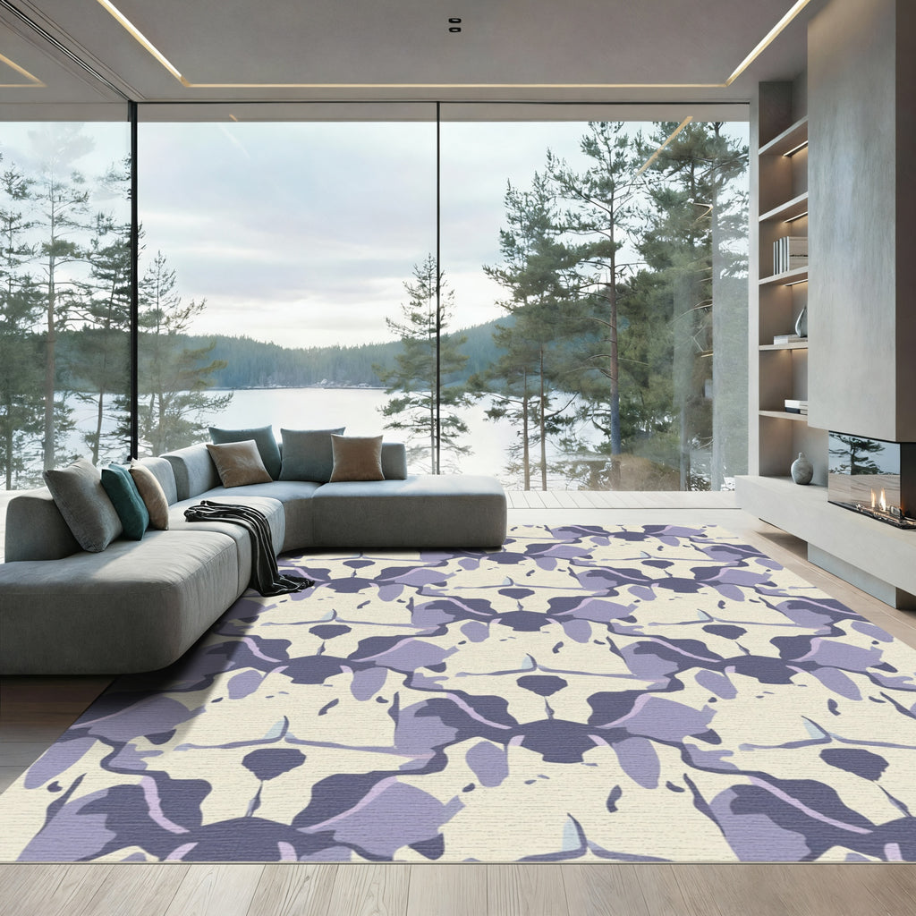 Amethyst Abstract Symmetry Texture Rug