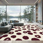 Black Spots Cream Abstract Spots Rug