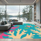 Coral Reef Turtle Fish Medley Rug