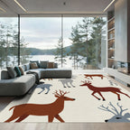 Charming Deer Autumn Woodland Ensemble Rug