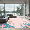 Pink Bloom Garden Accents Rug