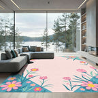 Pink Bloom Garden Accents Rug