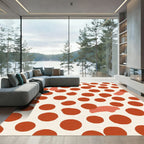 Coral Blush Dot Splash Rug