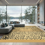 Sandy Beige Black Speckled Stripe Rug
