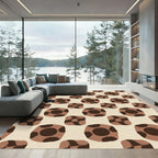 Chocolate Swirl Dot Arrangement Rug