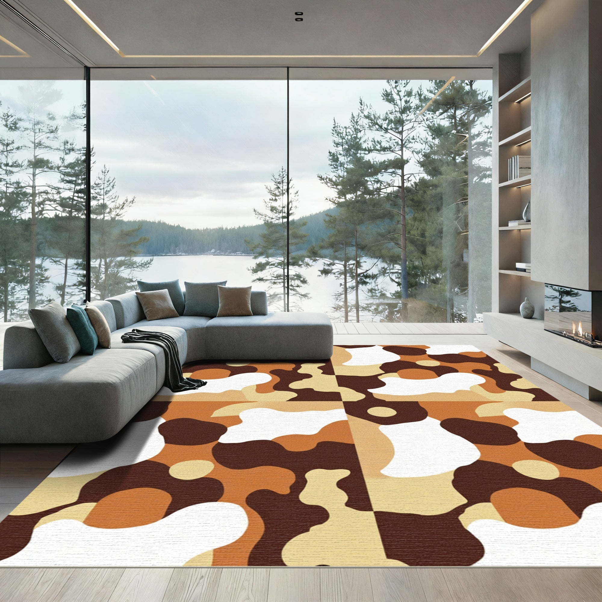 Earthy Blended Organic Shards Rug