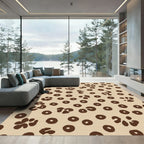 Brown Paw Print Spot Medley Rug