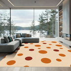 Retro Amber Circles Spot Rug