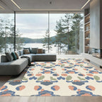 Nautical Abstract Organic Shapes Rug